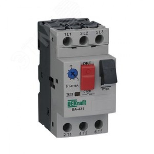 Выключатель автоматический для защиты двигателя трехполюсной 4,0-6,3A 100кА ВА-431
