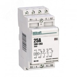 Контактор модульный 2НО+2НЗ 25А 230В МК-103