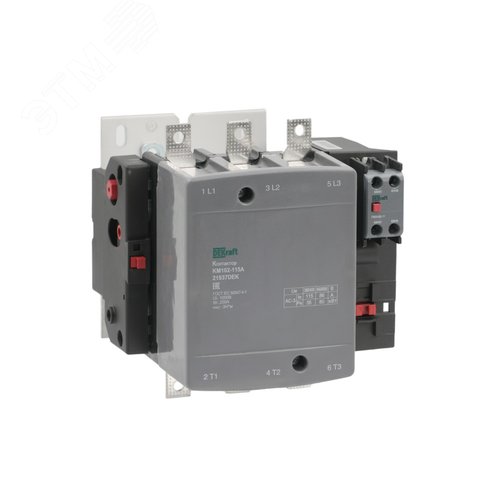 Контактор 115А 220В АС АС3 АС4 1НО+1НЗ КМ-102