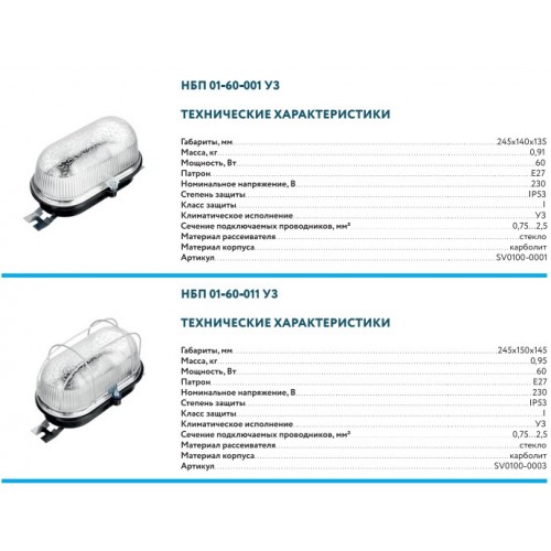 Светильник ПСХ-60 IP53 основание карболит