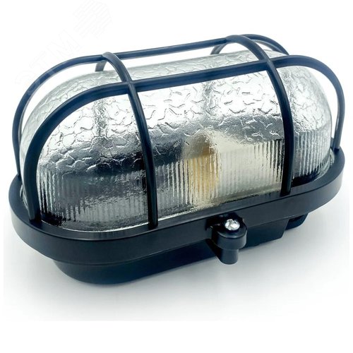 Светильник ПСХ-60 евро IP53 пластиковая решетка черный