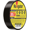 Изолента ПВХ черная 19мм 20м Navigator NIT-A19-20/BL