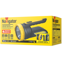 Фонарь светодиодный NPT-SP35-ACCU прожектор/кемпинг 1 Osram LED, 5 Вт + 1 COB, 4,2 Вт