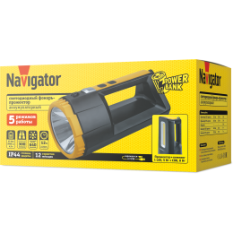 Фонарь светодиодный NPT-SP36-ACCU прожектор/кемпинг 1 LED, 5Вт + 50 COB, 8Вт