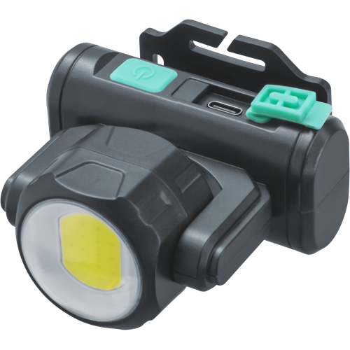 Фонарь светодиодный NPT-H38-ACCU 1COB, 3.2Вт + 1 LED, 3Вт налобный аккумуляторный