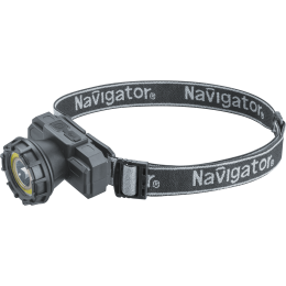 Фонарь светодиодный NPT-H42-ACCU 1LED, 1Вт + 1COB, 3Вт налобный аккумуляторный
