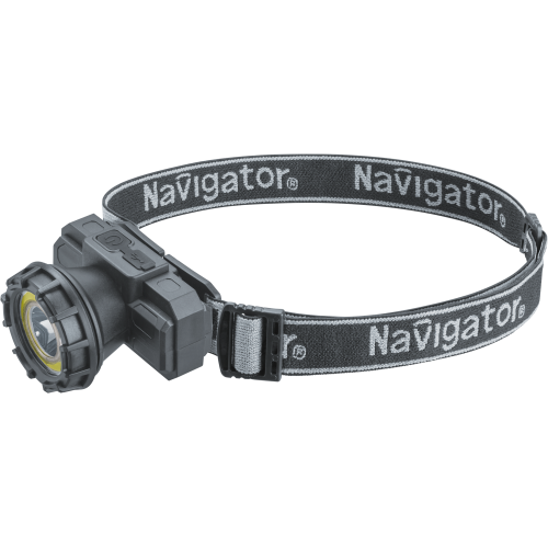 Фонарь светодиодный NPT-H42-ACCU 1LED, 1Вт + 1COB, 3Вт налобный аккумуляторный