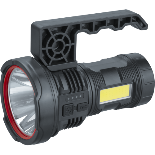 Фонарь светодиодный NPT-SP39-ACCU прожектор/кемпинг 1 LED, 3Вт + 1 COB, 5Вт
