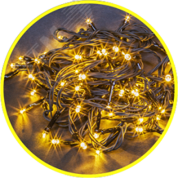 Гирлянда светодиодная новогодняя NGF-S01-100WW-10-11.5m-230-C8-G-IP20