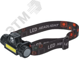 Фонарь светодиодный NPT-H25-ACCU 5Вт CREE LED+3Вт COB LED аккумуляторный налобный