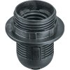 Патрон люстровый Е27 пластик с кольцом черный
