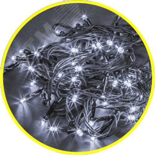 Гирлянда светодиодная новогодняя NGF-S01-50CW-5-4m-230-C8-G-IP20