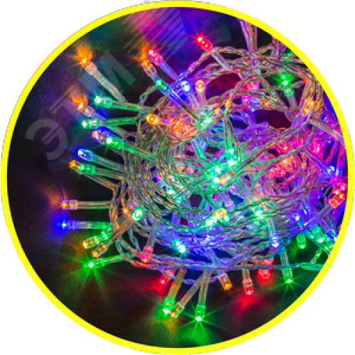 Гирлянда светодиодная новогодняя NGF-S01-50RGBY-5-3m-3AA-TR-IP20