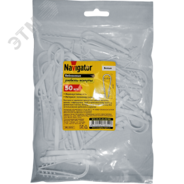 Дюбель-хомут 19-25мм нейлон белый (50шт)