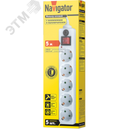 Фильтр сетевой NSP-05-500-ESC-3х0.75 5 гнезд 5м