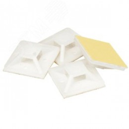 Площадка самоклеящаяся 20х20 белая под хомуты (100шт)