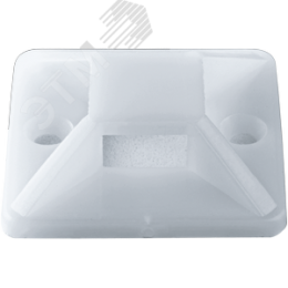 Площадка самоклеящаяся 25х25 белая под хомуты (100шт)