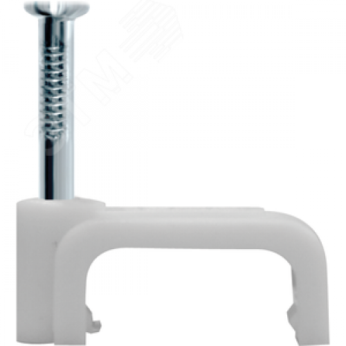 Скоба 8мм плоская пластиковая (50шт)