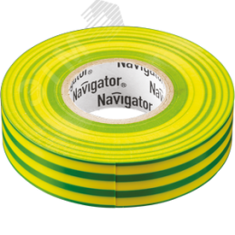 Изолента ПВХ желто-зеленая 15мм 20м