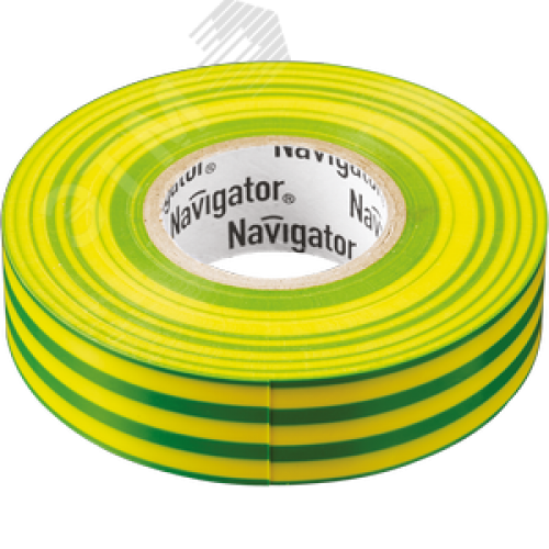 Изолента ПВХ желто-зеленая 15мм 20м