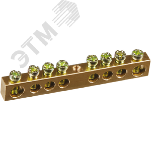Шина нулевая 6х9мм 8/1 (8групп/крепеж по центру)