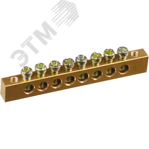 Шина нулевая 6х9мм 8/2 (8групп/крепеж по краям)