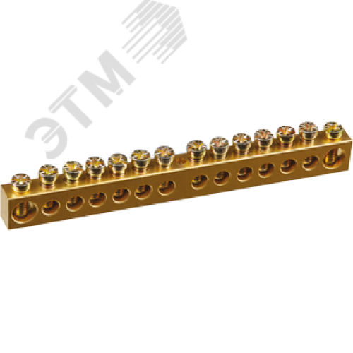 Шина нулевая 8х12мм 14/1 (14групп/крепеж по центру)