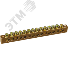 Шина нулевая 8х12мм 14/2 (14групп/крепеж по краям)
