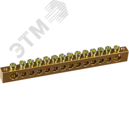 Шина нулевая 8х12мм 14/2 (14групп/крепеж по краям)
