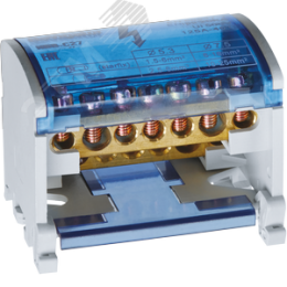 Шина нулевая на DIN-рейку в корпусе 2х7 групп
