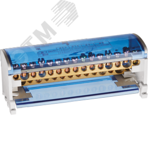 Шина нулевая на DIN-рейку в корпусе 2х15групп