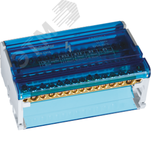 Шина нулевая на DIN-рейку в корпусе 4х15групп