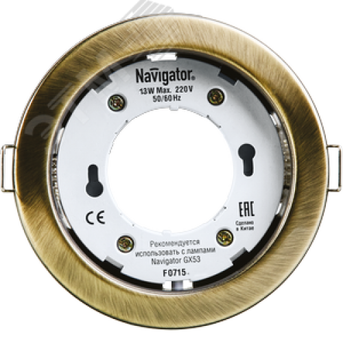 Светильник ДВО-13w GX53 без лампы черненая бронза