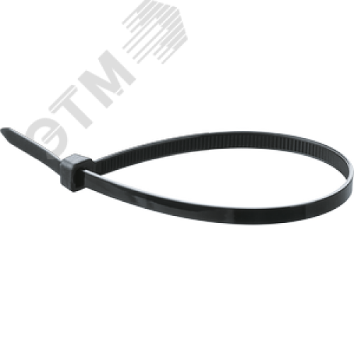 Хомут 200х4.8мм черный нейлон (100шт)