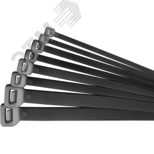 Хомут 300х4.8мм черный нейлон (100шт)