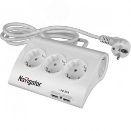 Удлинитель бытовой 5х1.8м с заземлением 16А ПВС 3х1.00 USB