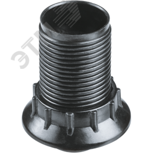 Патрон люстровый Е14 карболитовый с кольцом черный
