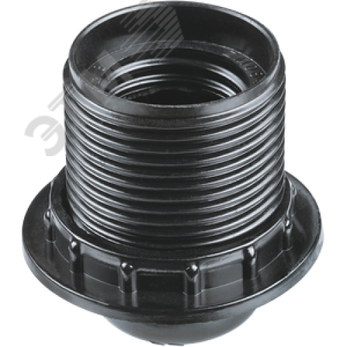 Патрон люстровый Е27 карболитовый с кольцом черный