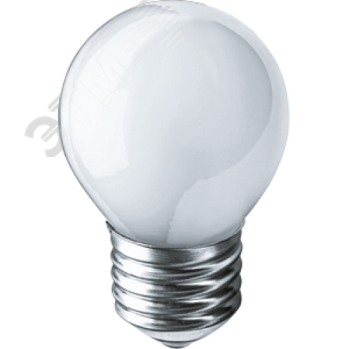 Лампа накаливания декоративная ДШ 40вт Р45 230в Е27 матовая (шар)