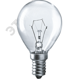 Лампа накаливания декоративная ДШ 40вт Р45 230в Е14 (шар)