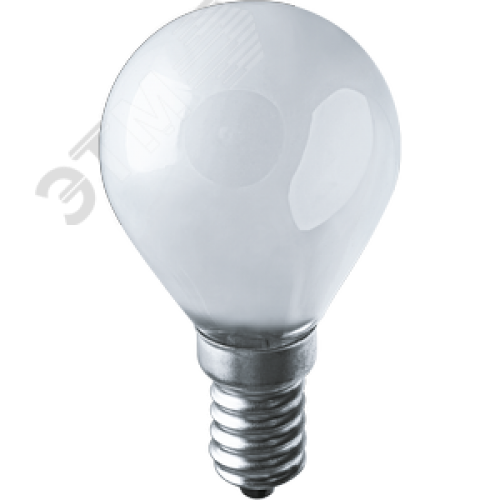 Лампа накаливания декоративная ДШ 40вт Р45 230в Е14 матовая (шар)