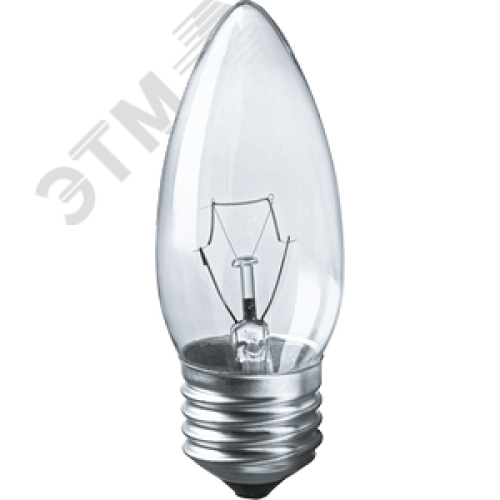 Лампа накаливания декоративная ДС 40вт B35 230в Е27 (свеча)