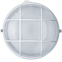 Светильник НПП-60w термостойкий круглый с решеткой IP54 белый