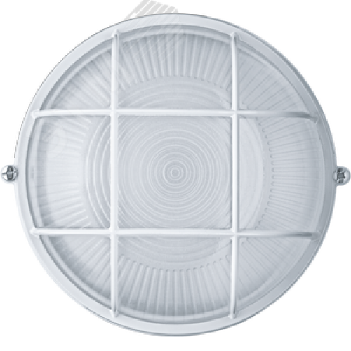 Светильник НПП-60w термостойкий круглый с решеткой IP54 белый