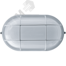 Светильник НПП-100w термостойкий овальный с решеткой IP54 белый