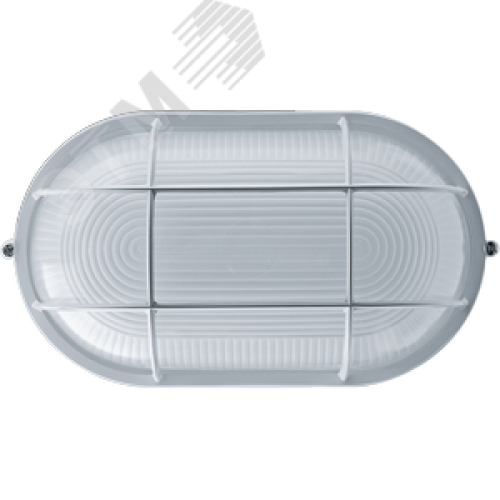 Светильник НПП-100w термостойкий овальный с решеткой IP54 белый