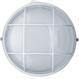 Светильник НПП-100w термостойкий круглый с решеткой IP54 белый