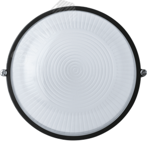 Светильник НПП-60w термостойкий круглый без решетки IP54 черный