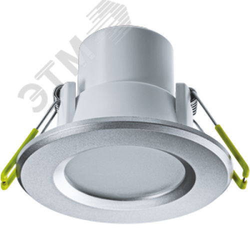 Светильник светодиодный ДВО-5Вт 3000К 350Лм серебро IP44