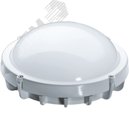 Светильник светодиодный ДБП-8w круглый 4000K 560 Лм IP65 металлический белый